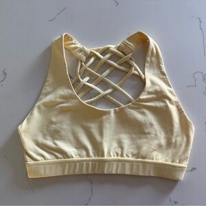 SELLISE - Strappy Back Yellow Sports Bra